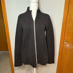 Tommy Bahama black full zip island loungewear casual jacket size S